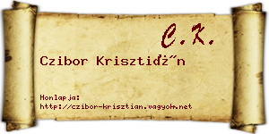 Czibor Krisztián névjegykártya